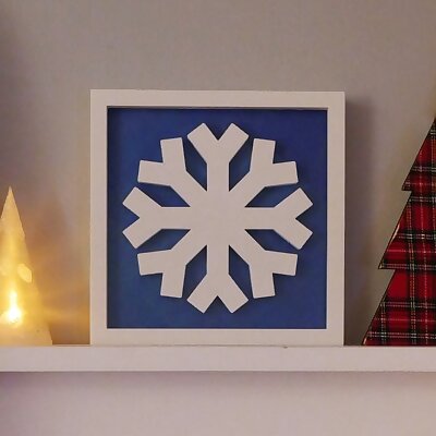 Snowflake in a frame decoration
