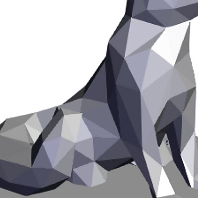Low Poly Cat Sitting