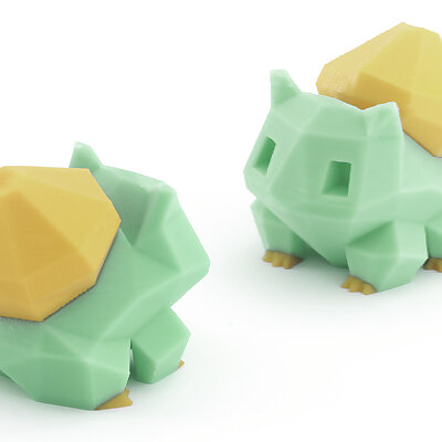 LowPoly Bulbasaur  Multi and Dual Extrusion version