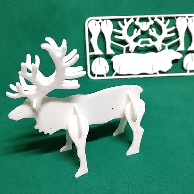 Reindeer christmas card kit 3d print