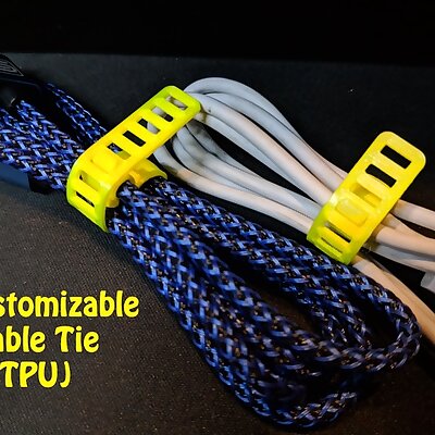Customizable Clipon Cable Tie TPU