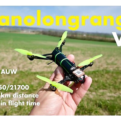 Nanolongrange V2 GPS FPV drone with single 18650