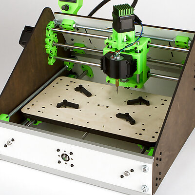3D Printed  Laser Cut LilCNC Mill ACv2