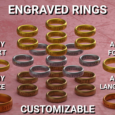 Customizable Engraved Rings