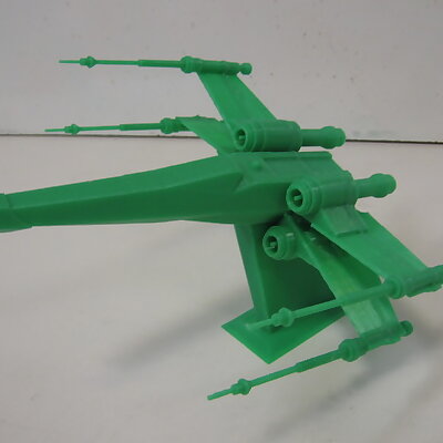 Star Wars XWing  sliced to print without support and with stand
