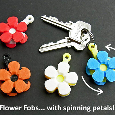 Flower Fobs Flower Key Fobs that Spin!