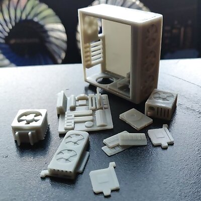 110 Scale Miniature PC With Internal Components
