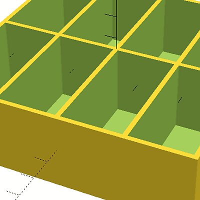 Multicompartment parametric organizer box