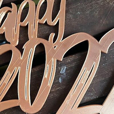 Happy 2022 LetterArt Decoration