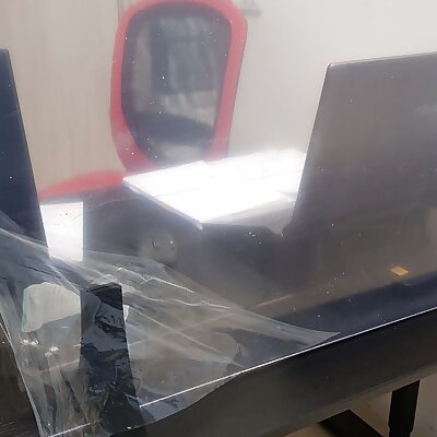 Plexiglass support for desktop Ikea Galant Table  Supporto barriera da tavolo