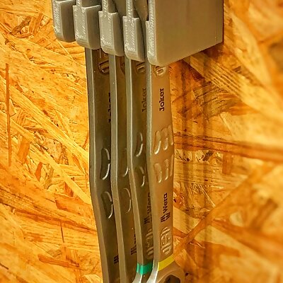 Wera Joker 4 wrench set compact wall mount holder  IKEA Skadis Pegboard holder