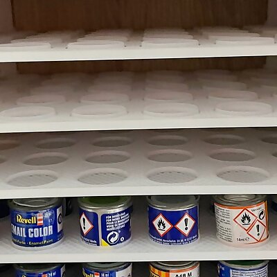Paint can organizer for Revell cans  organizérpaletky pro skladování modelářských barev  Revell plechovek