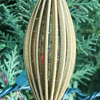 Ribbed Ovoid Ornament