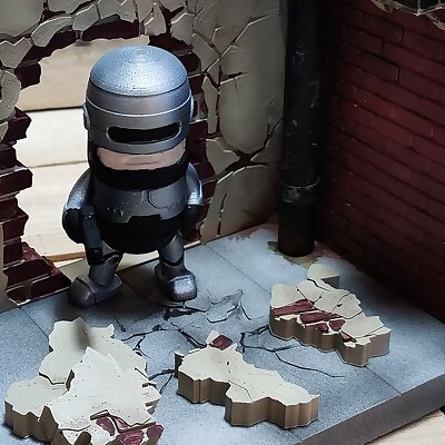 Diorama for Mini Dude  Mini Law enforcement Unit not included