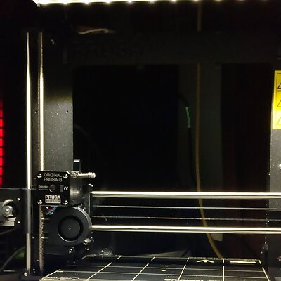 LED Strip Fixture for Prusa MK3 MK25 and Mk2S nonrestrictive
