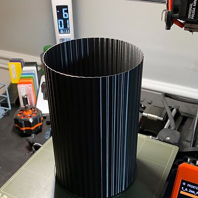 Cylindrical Ribbed Container with Cap Parametric