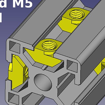 Tnut with M5 thread for Prusa Mini extrusions