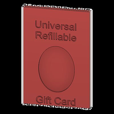 Universal refillable gift card