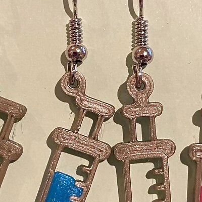 Syringe earrings