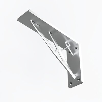 Simple shelf support  mount made with regenerative design  f3d and step files so you can fit it your needs!