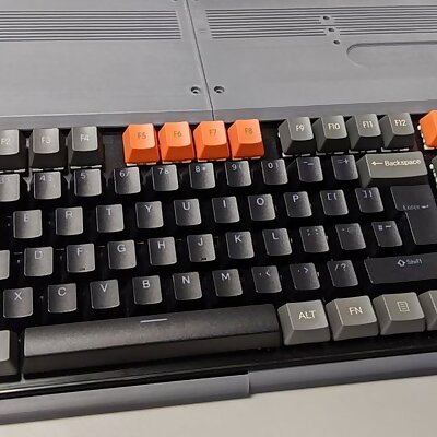 Mister FPGA wedge case for Teknet 10 keyless keyboard