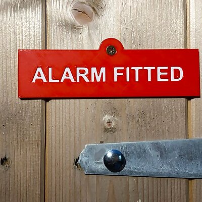 Alarm Fitted sign