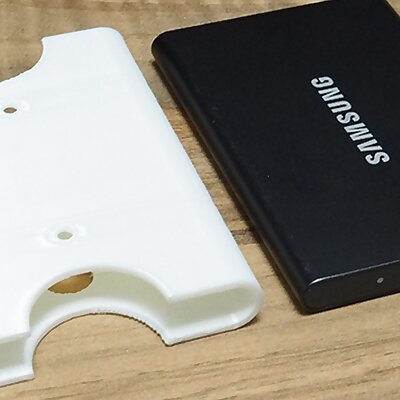 Samsung T7 SSD Wand und Untertisch Montagehülle