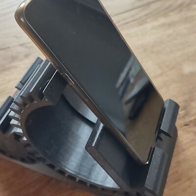 phone stand with rotating gears
