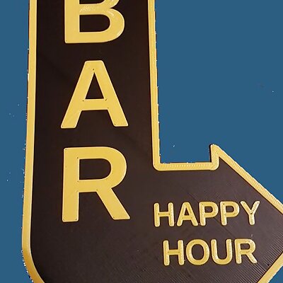 Bar  Happy Hour  Sign