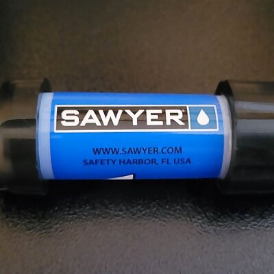 Water filter plug or mini bottle with lanyard loop