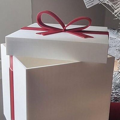 Christmas Present Box with Ribbon