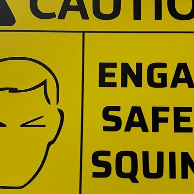 Engage safety squints stl and pdf for laser engraving or vinyl cutting