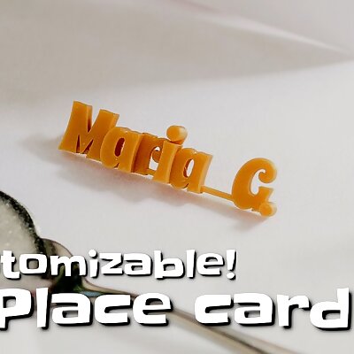 Customizable place card