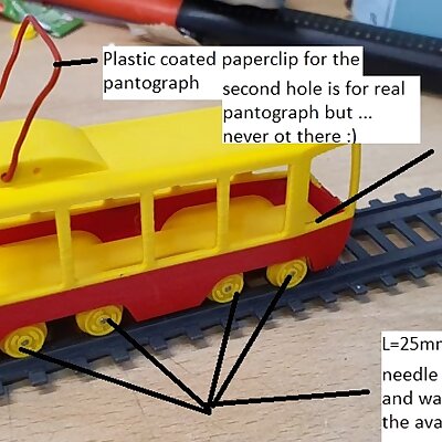 A toy tram car  Tramvayche