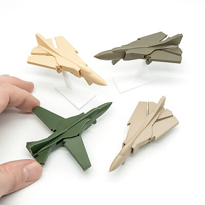 Printinplace and articulated MiG23 Jet Fighter with Improved Wingdesign