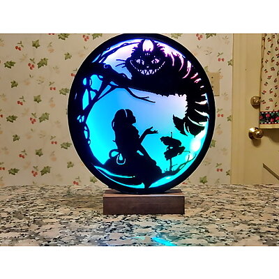 Alice in Wonderland Cheshire Cat Silhouette Lamp