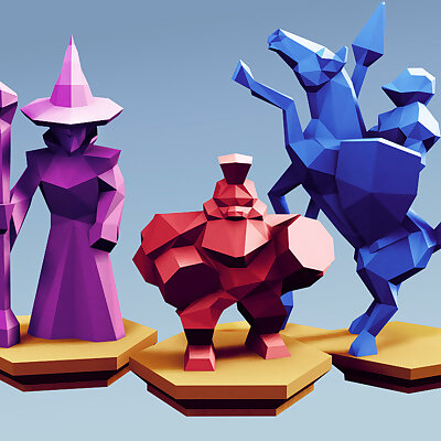 Low Poly Fantasy Tabletop  Alliance Advanced Units