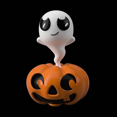 Pumpkin Ghost Figure