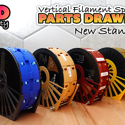 Vertical Filament Spool Parts Drawer Stand