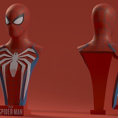 SpiderMan PS4 Bust  Advanced Suit
