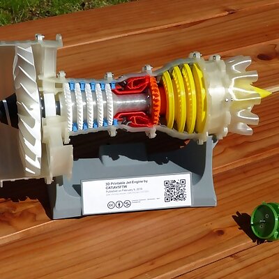 3D Printable Jet Engine motorized