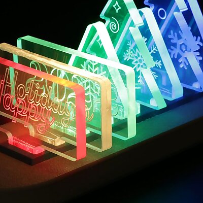 Visual Art Display with Acrylic and NeoPixels