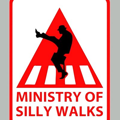Ministry of Silly Walks sign