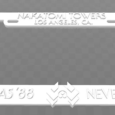 Nakatomi Towers Christmas 88 Never Forget License Plate Frame