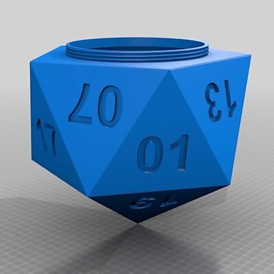 d20 Dice Jar of Holding Icosahedron