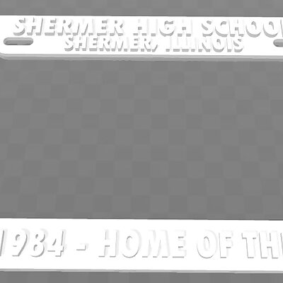 Shermer Ill  Class of 1984 Home of the Bulldogs License Plate Frame