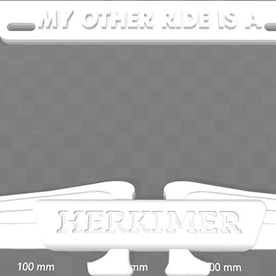 My Other Ride Is A Herkimer License Plate Frame Mystery Men