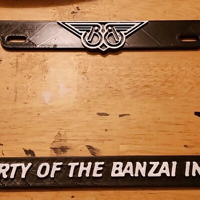 Banzai Institute License Plate Frame Buckaroo Banzai