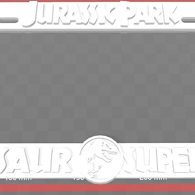 Jurassic Park  Dinosaur Supervisor License Plate Frame