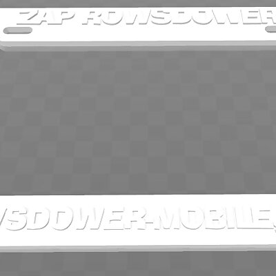 Zap Rowsdower  RowsdowerMobile Away License Plate Frame MST3K